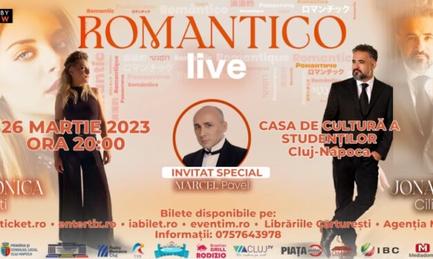 Marcel Pavel, invitat special la concertul „Romantico” de la Cluj-Napoca, alături de Veronica Liberati și Jonathan Cilia Faro