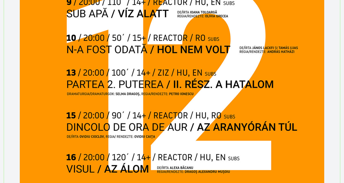 „Fágáș – schimb intercultural”, un program comun de evenimente „Reactor – Váróterem  Projekt”, la spațiul Reactor și ZIZ – Art and Social Area, care conține șapte piese în Română, Maghiară și Engleză