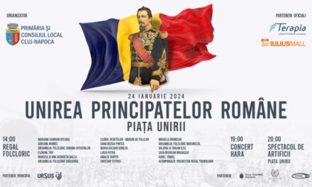 Clujul sărbătorește Ziua Unirii Principatelor Române prin manifestări solemne, evenimente muzicale și focuri de artificii la kilometrul 0 al orașului, Piața Unirii