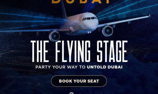 Experiența UNTOLD Dubai începe cu UNTOLD Flying Stage, o petrecere în aer, la peste 11.000 de metri altitudine. Party-ul se va ține și la întoarcerea din Orientul Mijlociu
