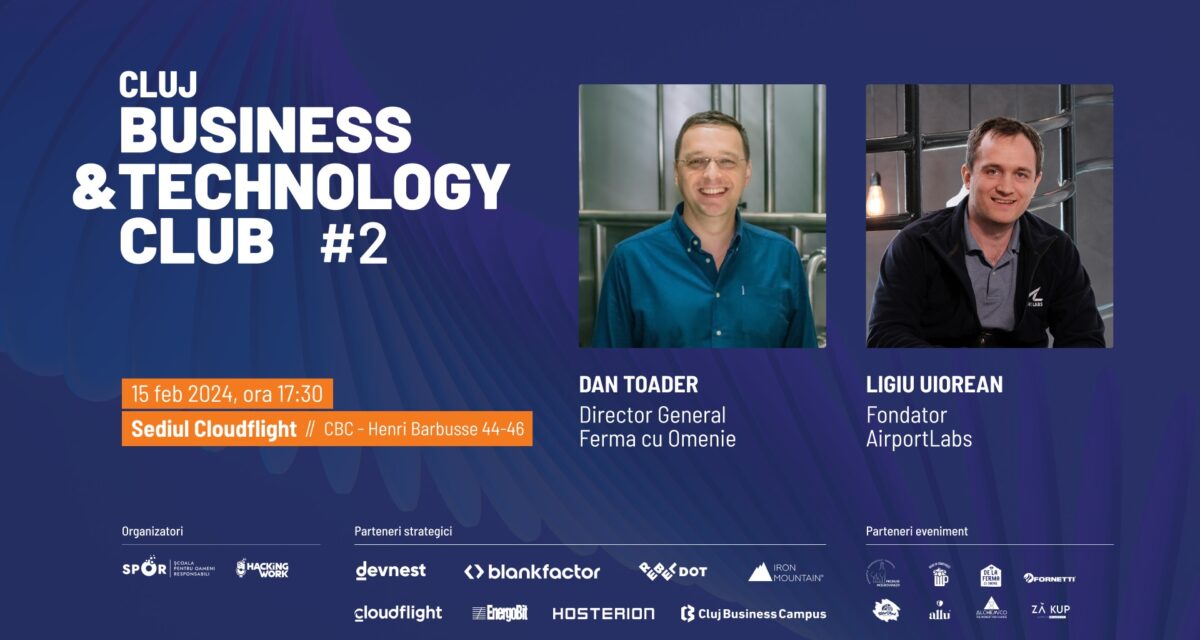 Antreprenorii la început de drum sunt invitați la „Cluj Business & Technology Club”, ediția de februarie