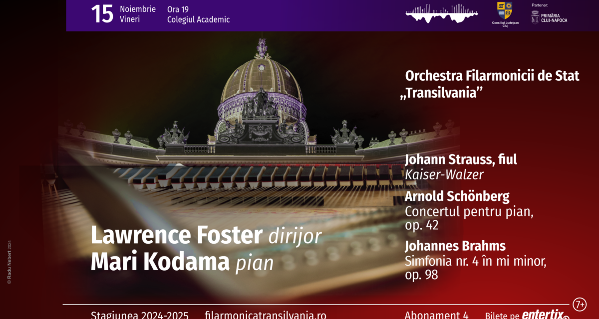 Filarmonica de Stat „Transilvania”, împreună cu solista Mari Kodama, din Osaka, în weekend, la Cluj-Napoca