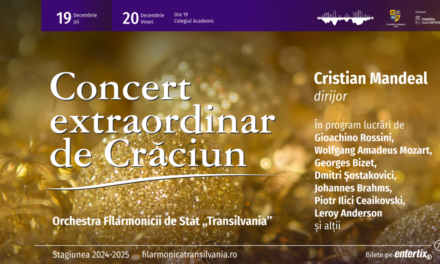 Concert extraordinar de Crăciun susținut de Orchestra Filarmonicii de Stat ,,Transilvania’’, la Sala „Auditorium Maximum”, de la Colegiul Academic