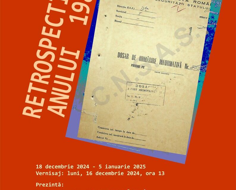 „Retrospectiva anului 1989”, o expoziție în colaborare cu CNSAS, la Muzeul de Artă Cluj-Napoca