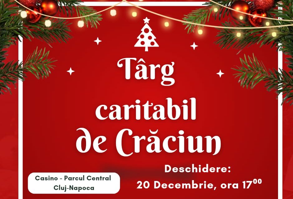 Târgul Caritabil de Crăciun  al asociației „Sfântul Nectarie” Cluj, începe în weekend la Casino – Centru de Cultură Urbană. Evenimentul caritabil are ca scop construirea unui spital pentru copii