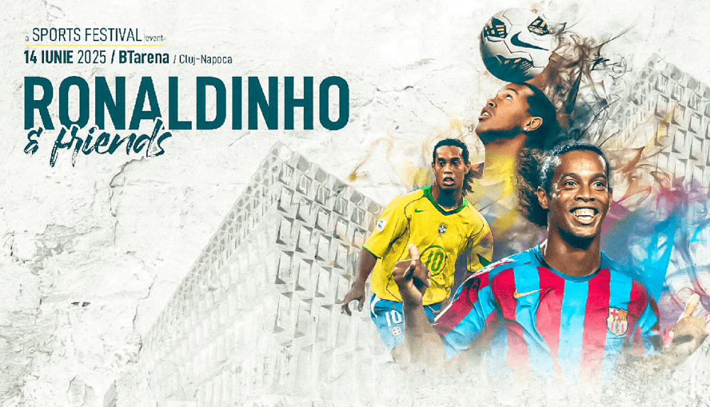 Ronaldinho, legenda fotbalului mondial, vine la Cluj-Napoca în vară, la Sports Festival 2025