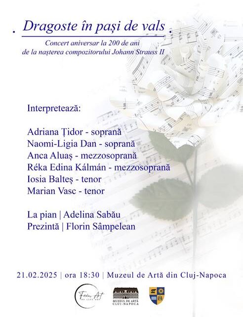 Eveniment de gală dedicate lui Strauss, la Muzeul de Artă Cluj-Napoca