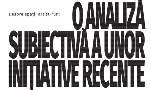 Talk #3: Despre spații artist-run: o analiză subiectivă a unor inițiative recente
