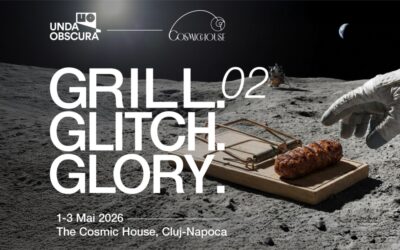 Expoziția „Grill Glitch Glory 2”, de la The Cosmic House, cu subiecte comune, ca: grătarul sau simplele conversații, aduse într-o zonă absurdă